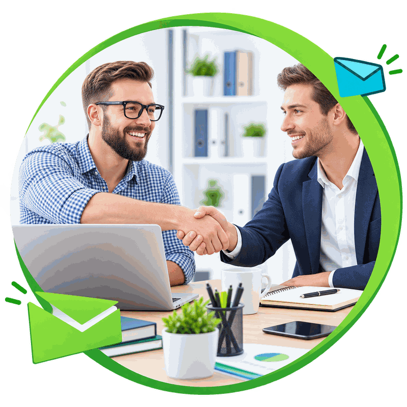 Especialista da MailGrid ajudando um cliente na configuração